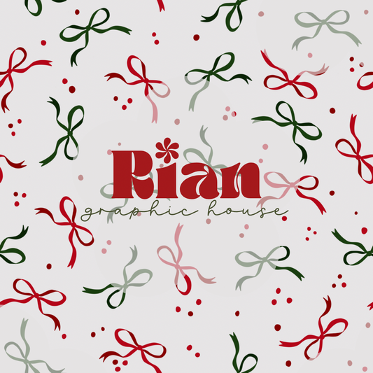 Traditional Holiday Bows Seamless
