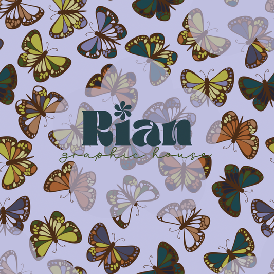 Forest Butterflies//Lilac Seamless
