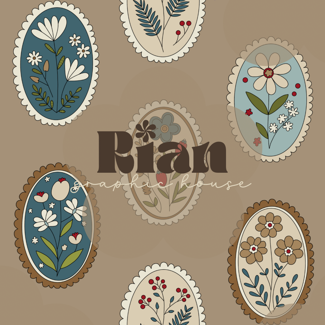 Wallflower//Blue Seamless