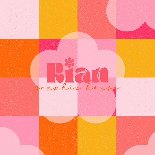 Semi Distressed Checks//Orange Seamless