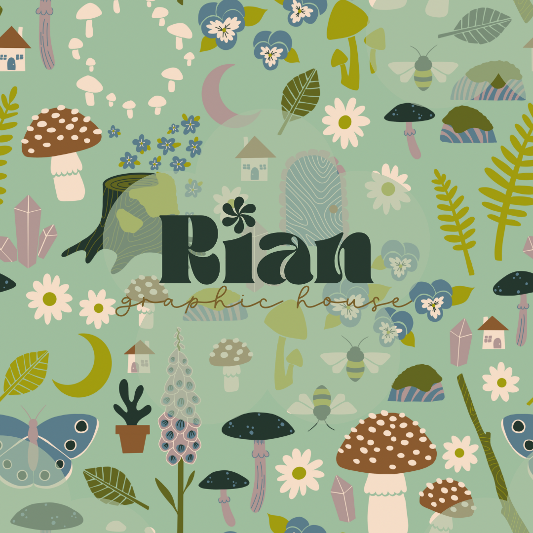 Fairy Garden//Mint Seamless