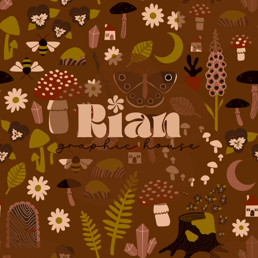 Fairy Garden//Cocoa Seamless