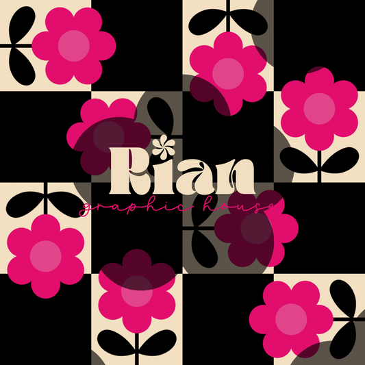 Geobloom//Hot Pink Seamless