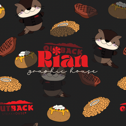 Steakhouse Otters Seamless