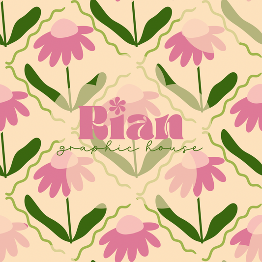 Petal + Stem//Pink Seamless