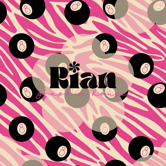 Magic 8//Hot Pink Seamless