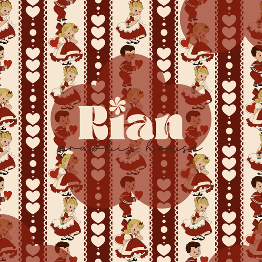Vintage Valentine Seamless