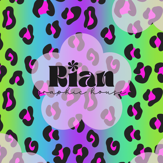 New Leopard//Neon Rainbow Seamless