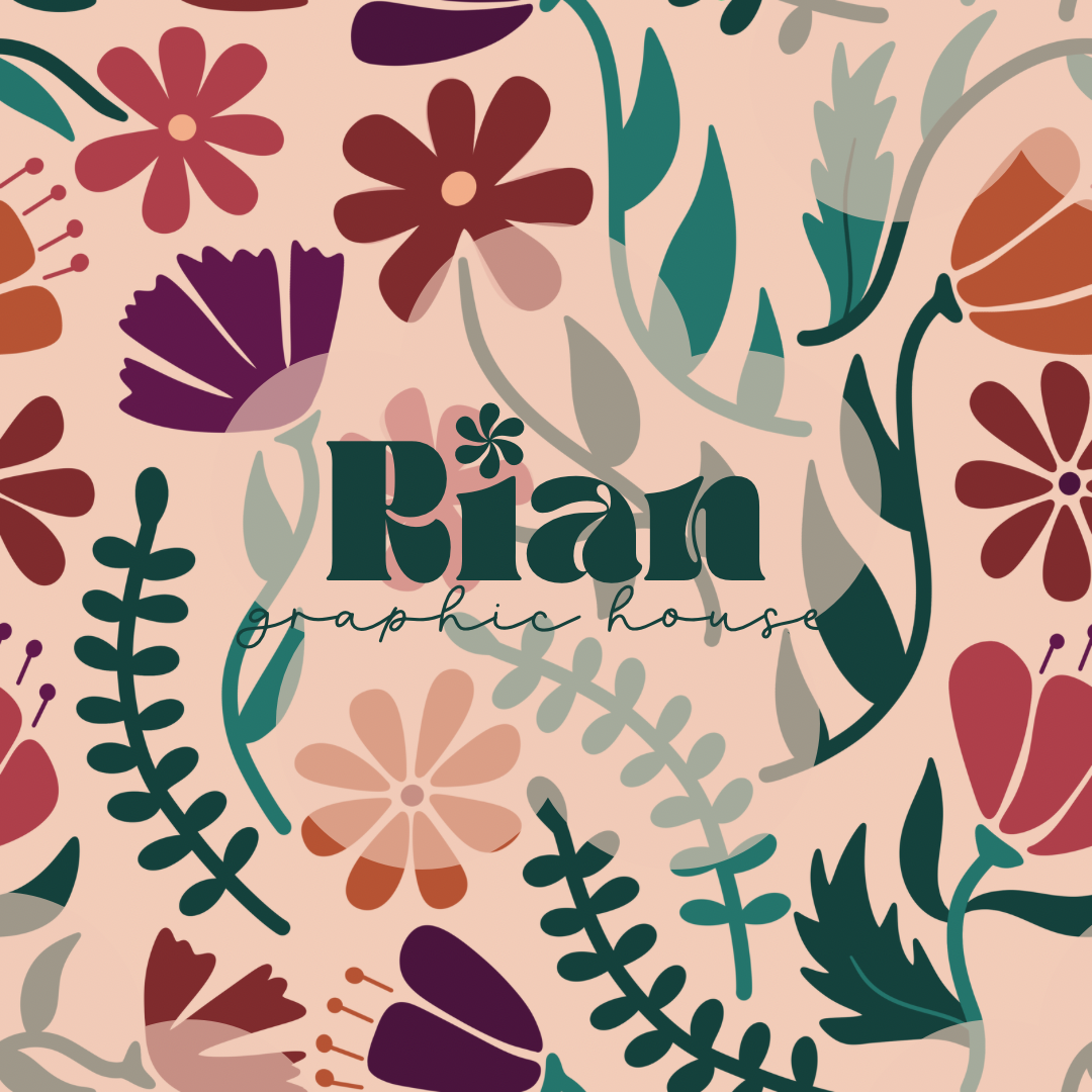 Funky Florals//Jewel Seamless
