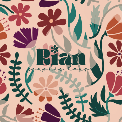 Funky Florals//Jewel Seamless