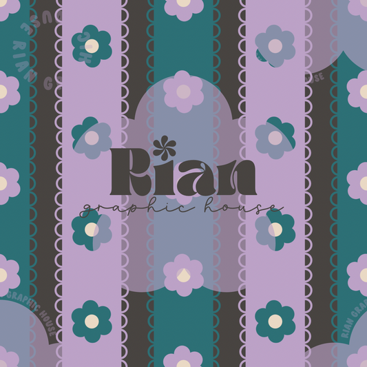 Daisy Stitch//Cool Colors Seamles
