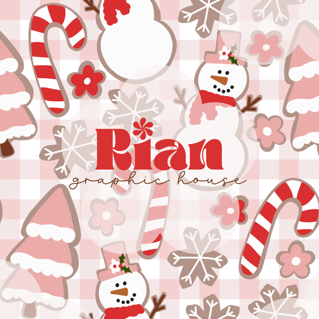 Christmas Cookies//Snowman Seamless