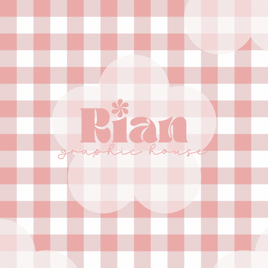 Pink Christmas Gingham Seamless