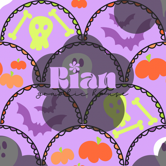 Ghostly Scallops Seamless