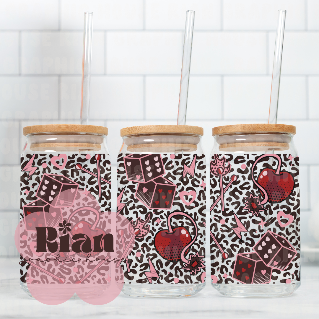 Cherry Bomb 16OZ Sipper Wrap PNG