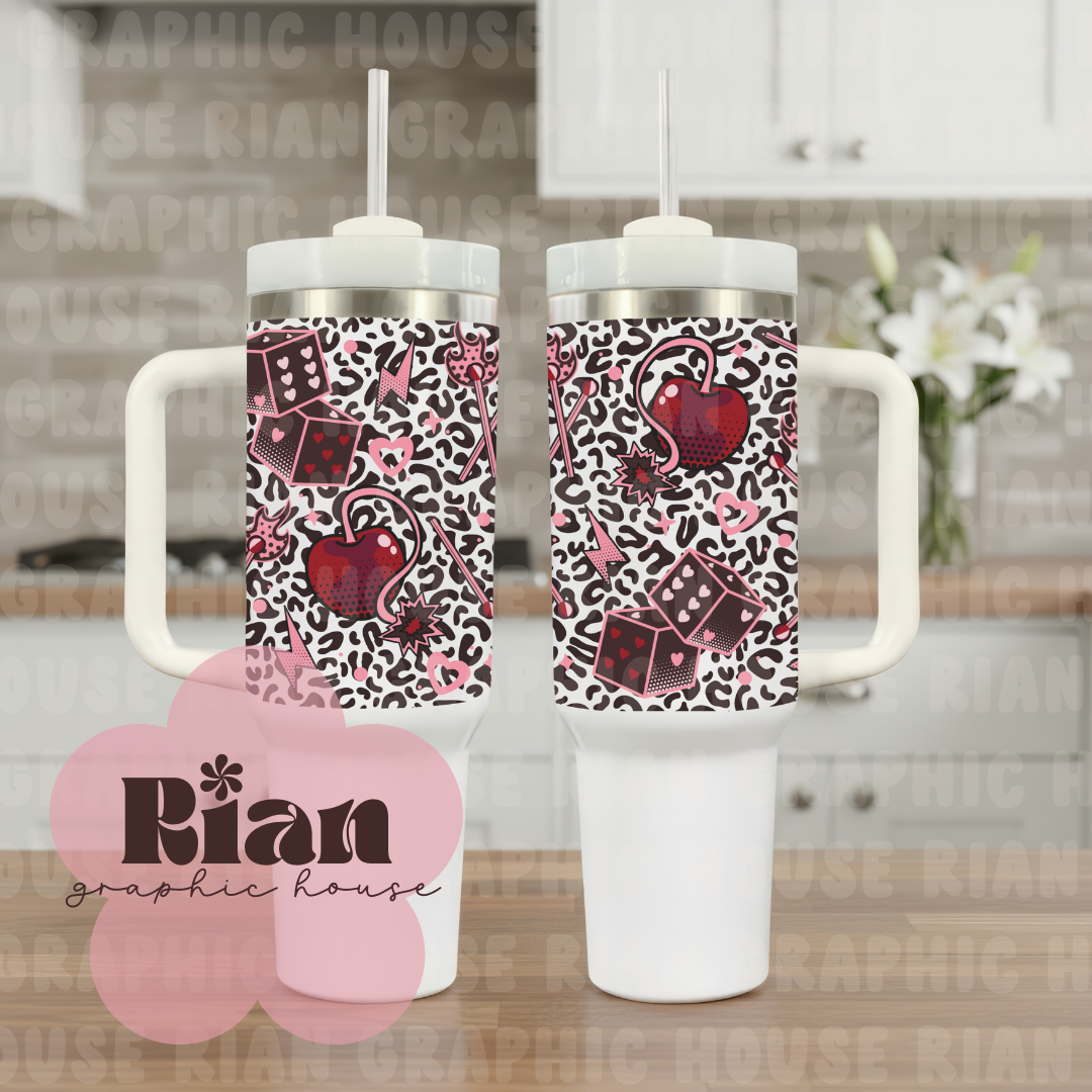 Cherry Bomb 40oz Quencher Wrap