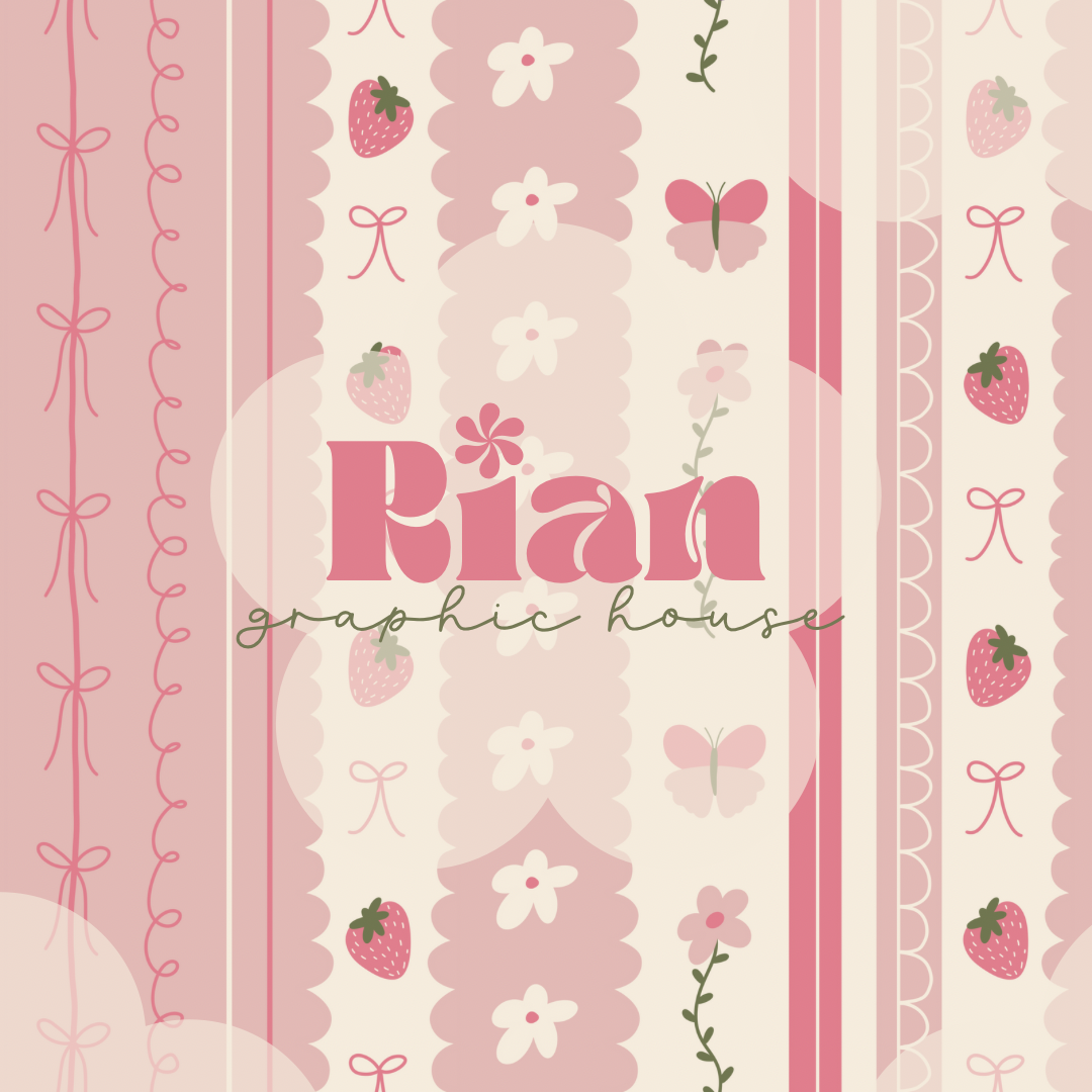 Vintage Wallpaper//Berries + Butterflies Seamless