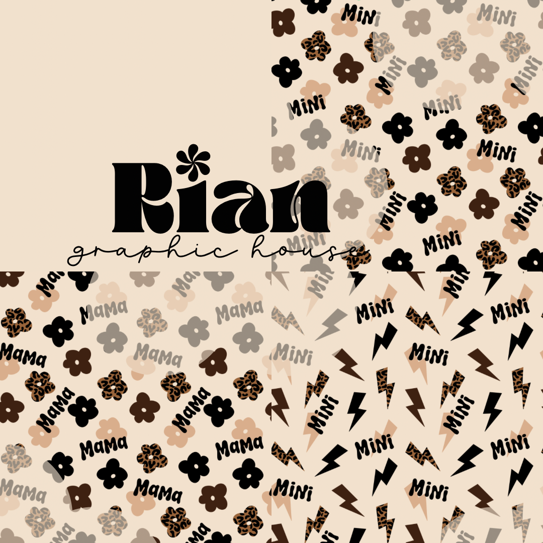 Mama + Mini//Leopard Matching Seamless