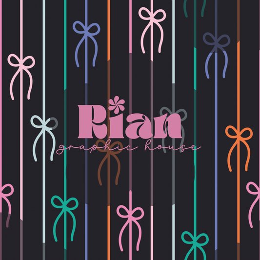 All Tied Up//Retro Rainbow Seamless