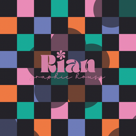 Checks//Retro Rainbow Seamless